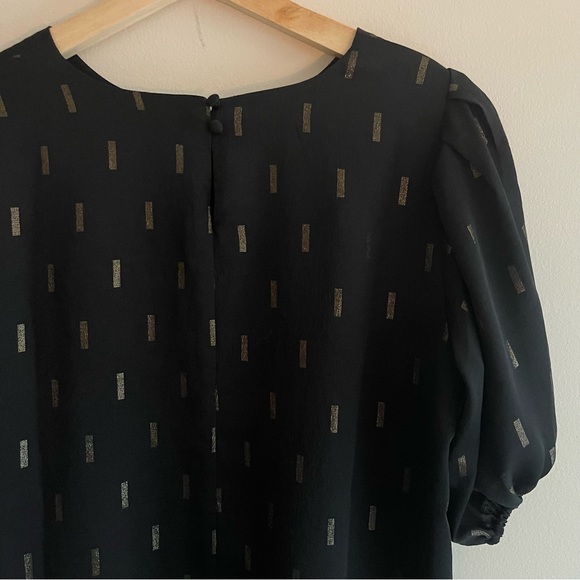 Madewell Metallic Jacquard Puff Sleeve Top - Picture 15 of 16